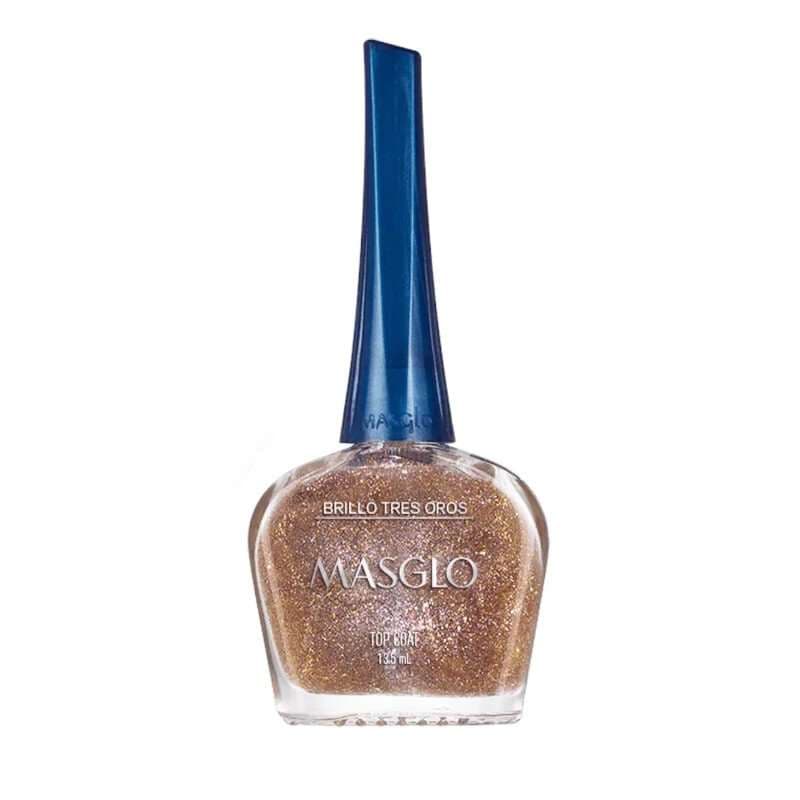 MASGLO Brillo Tradicional Con Particulas Tres Oros 13,5ml