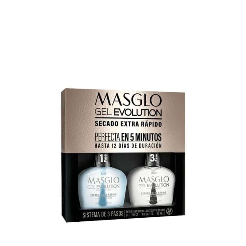 MASGLO Kit Gel Evolution Base Y Brillo 13,5ml
