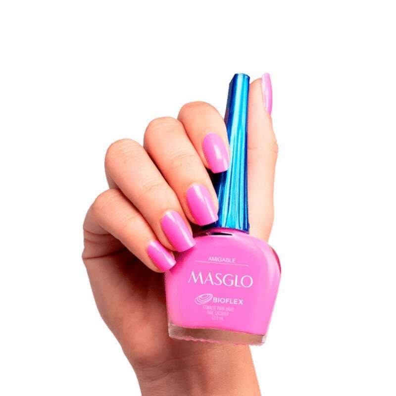 MASGLO Amigable Esmalte Tradicional Cremoso Gama Fucsia 13,5ml - imagen 2