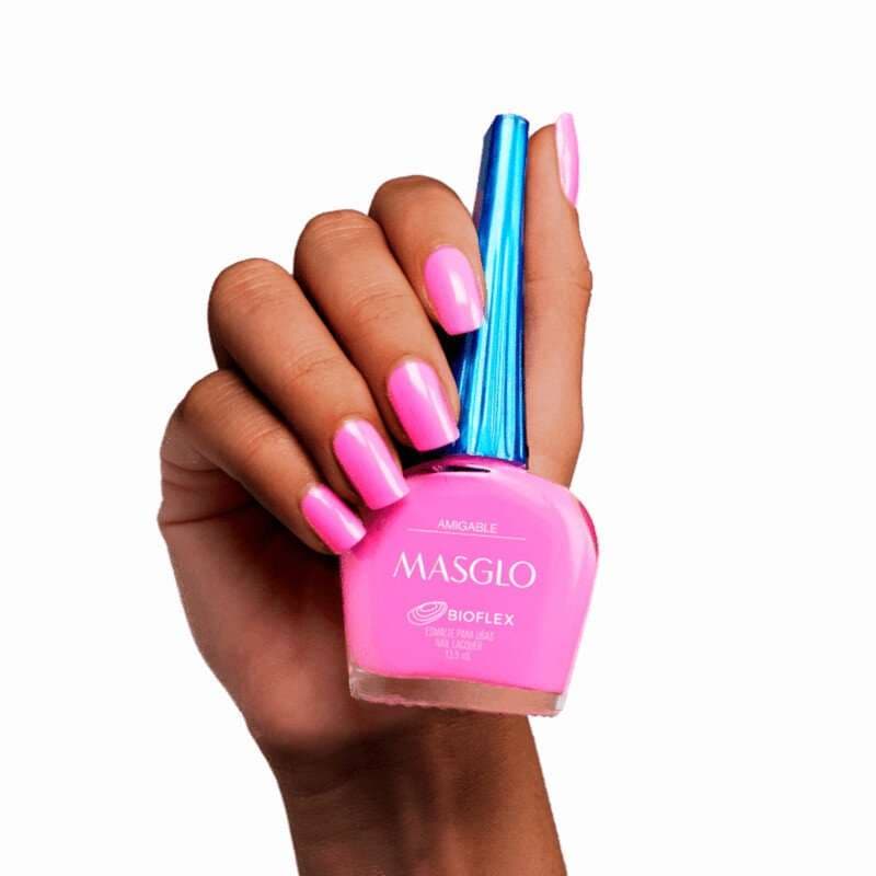 MASGLO Amigable Esmalte Tradicional Cremoso Gama Fucsia 13,5ml - imagen 4