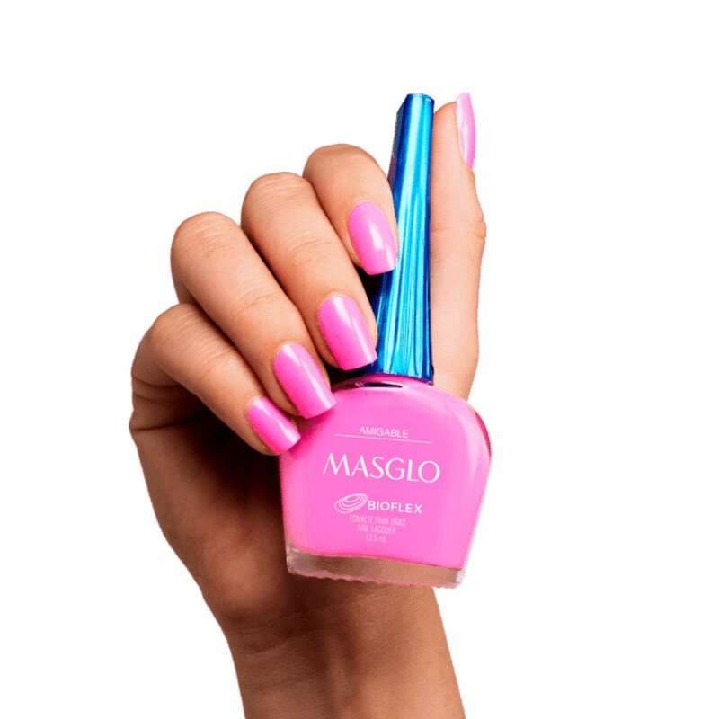 MASGLO Amigable Esmalte Tradicional Cremoso Gama Fucsia 13,5ml - imagen 3