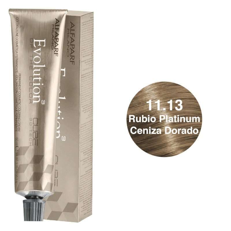 ALFAPARF Evolution Tinte Tono 11.13 Rubio Platinum Ceniza Dorado