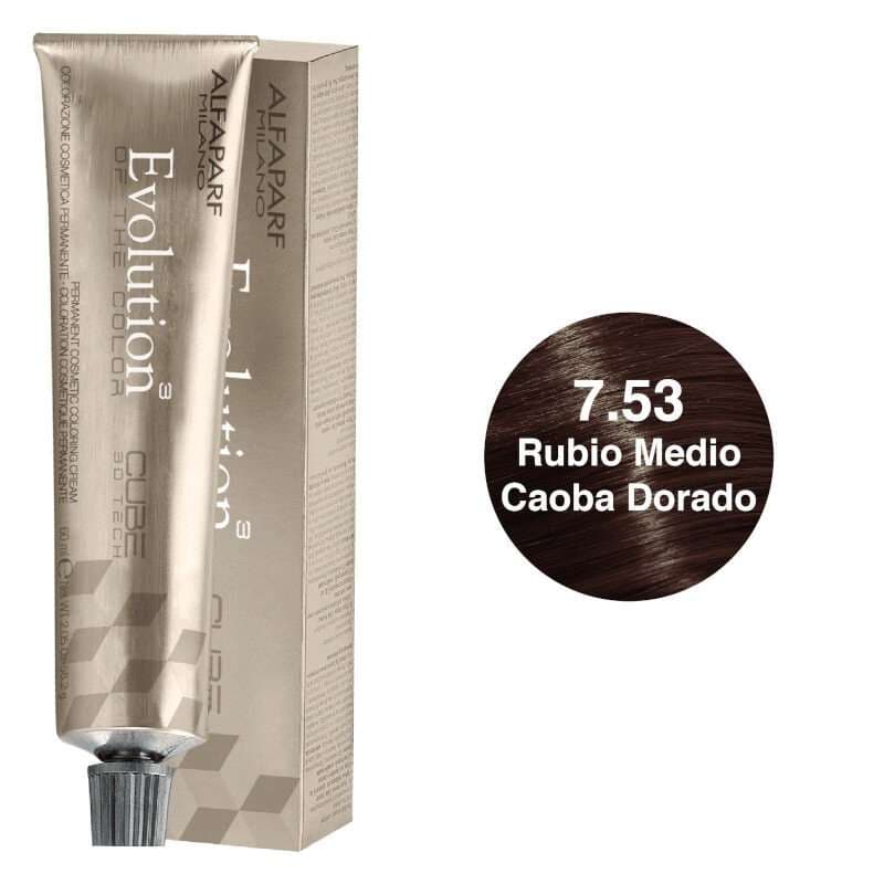 ALFAPARF Evolution Tinte Tono 7.53 Rubio Medio Caoba Dorado