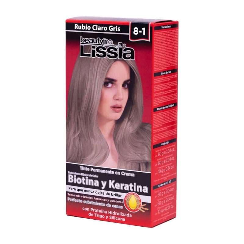 LISSIA Tinte En Crema Rubio Claro Gris 8-1 - imagen 2
