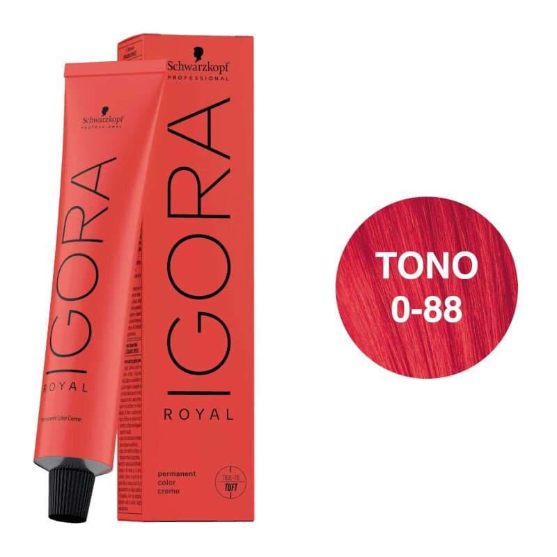 SCHWARZKOPF Igora Royal Tono 0-88 Concentrado Rojo 60mL