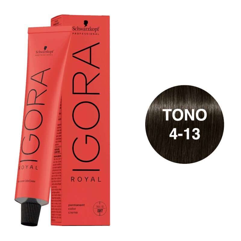 SCHWARZKOPF Igora Royal Tono 4-13 Castaño Medio Ceniza Mate 60mL