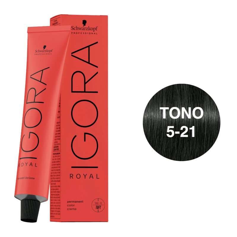 SCHWARZKOPF Igora Royal Tono 5-21 Castaño Claro Humo Ceniza 60mL
