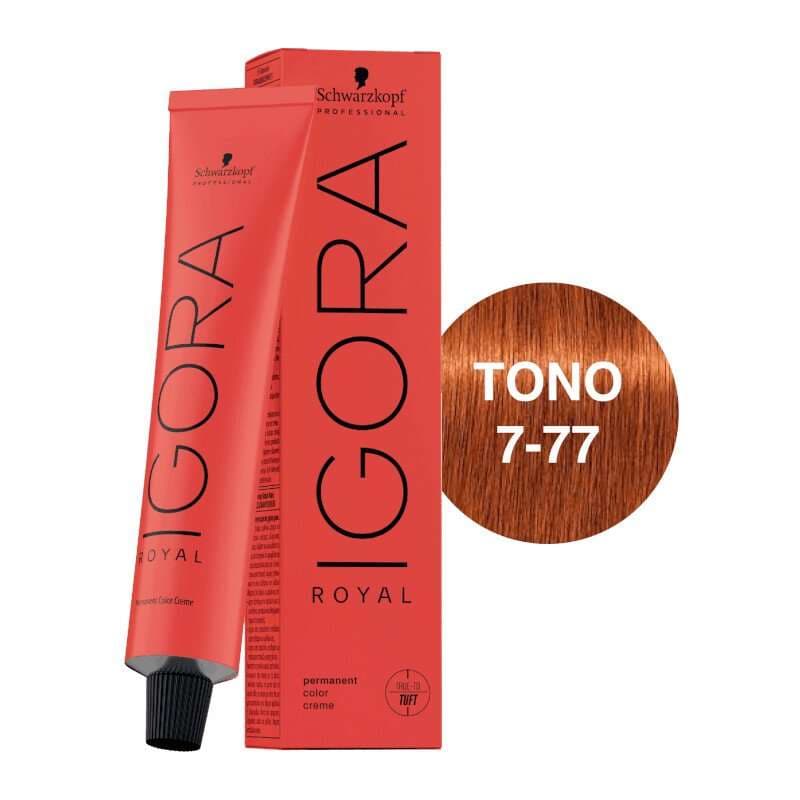 SCHWARZKOPF Igora Royal Tono 7-77 Rubio Medio Cobrizo Intenso 60ml