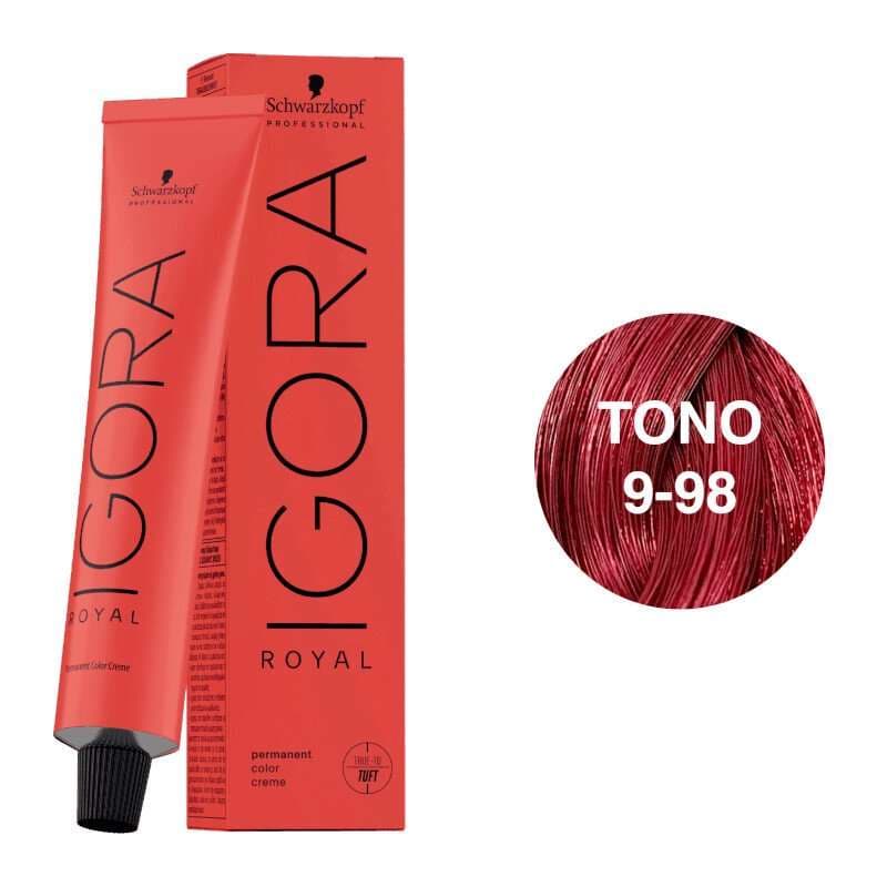 SCHWARZKOPF Igora Royal Tono 9-98 Rubio Muy Claro Violeta Rojo 60mL