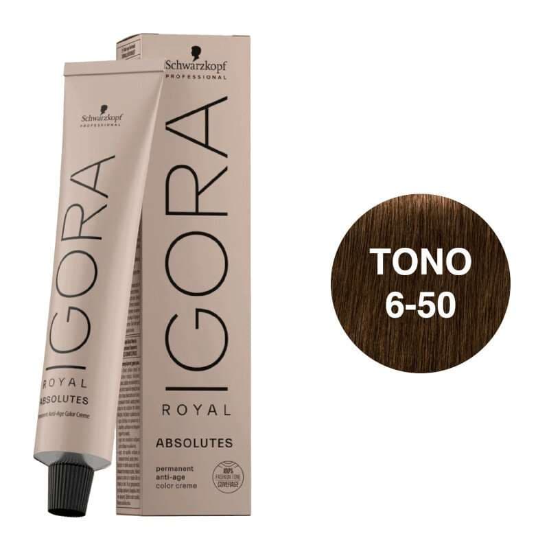 Igora Royal Absolutes Tono 6-50 Rubio Oscuro Dorado Natural 60mL