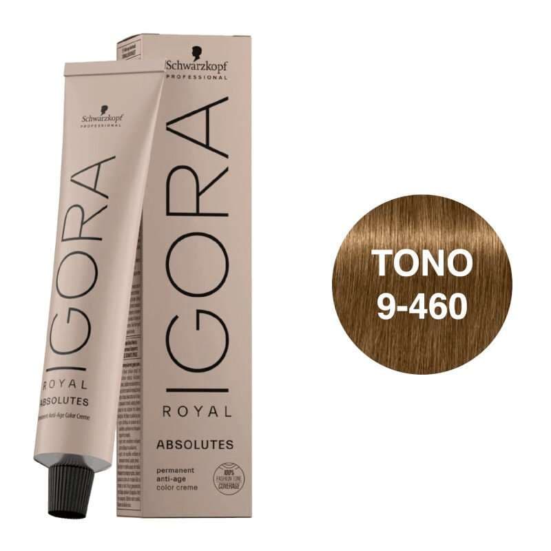 Igora Royal Absolutes Tono 9-460 Rubio Muy Claro Beige Chocolate Natural 60mL