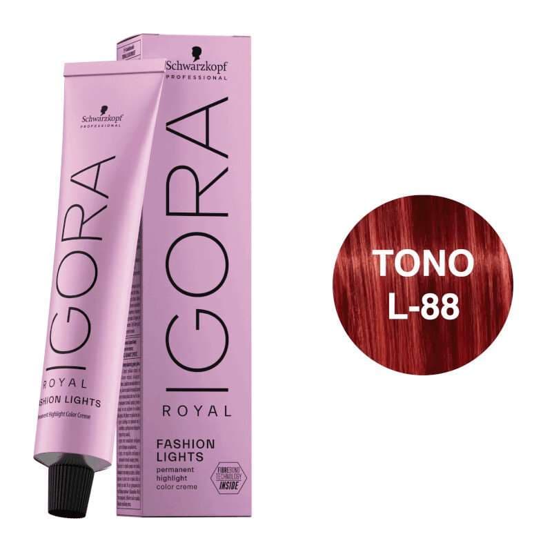 SCHWARZKOPF Igora Royal Fashion Lights Tono L-88 Rojo Intenso 60ml