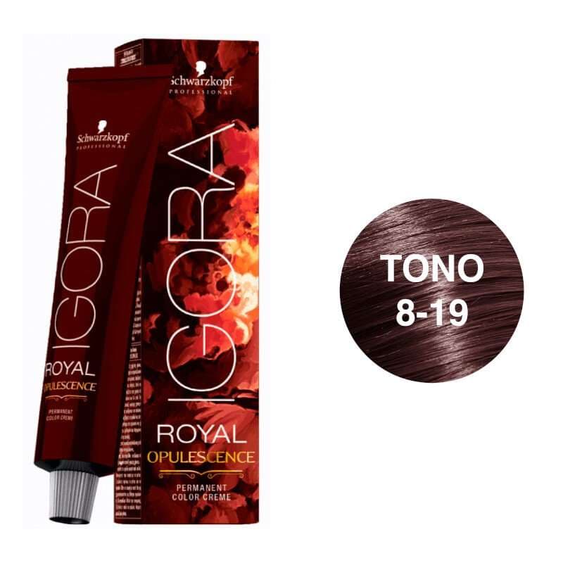 SCHWARZKOPF Igora Royal Opulescence Tono 8-19 Rubio Claro Ceniza Violeta 60mL
