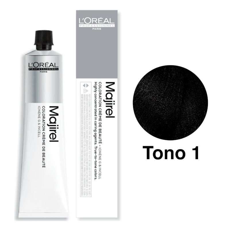 L'Oréal Professionnel Tinte Majirel Tinte Tono 1 Negro 50mL