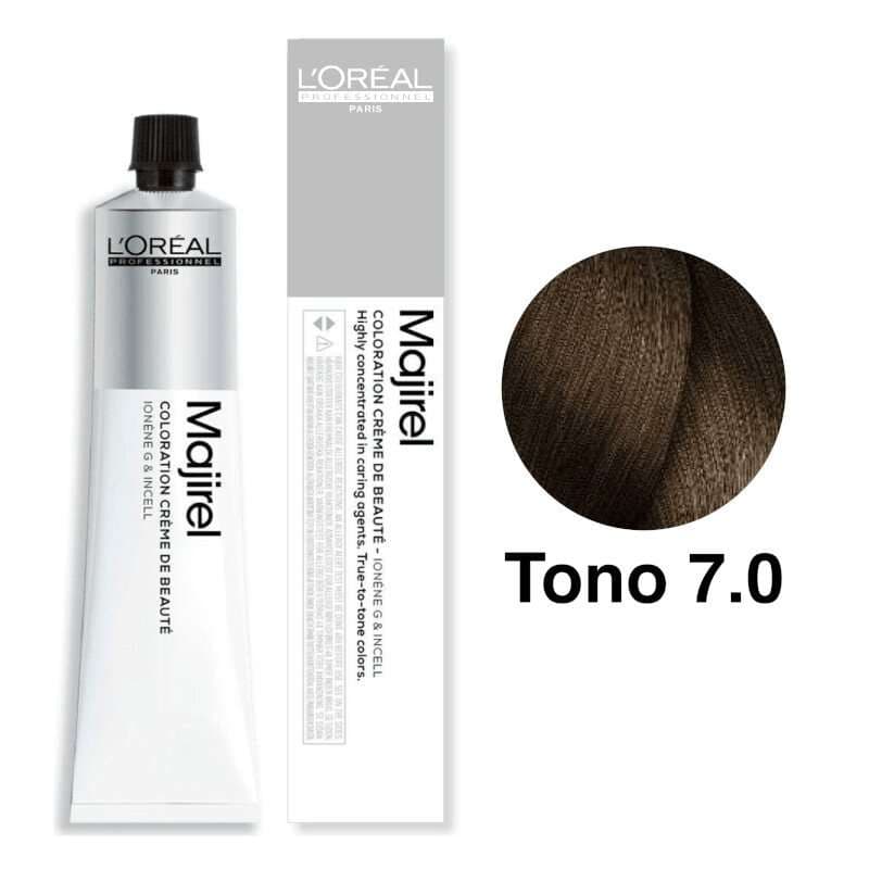 L'Oréal Professionnel Tinte Majirel Tono 7.0 Rubio Profundo 50mL