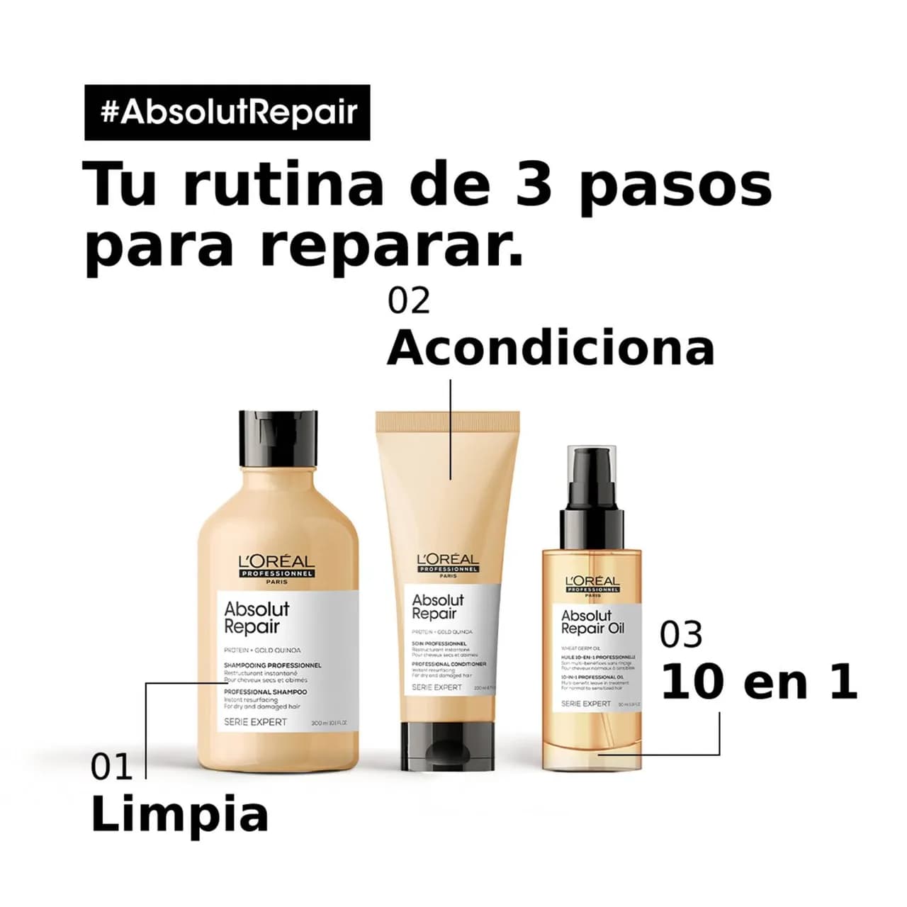 LOREAL Professionnel Kit Absolut Repair + Cosmetiquera - imagen 5