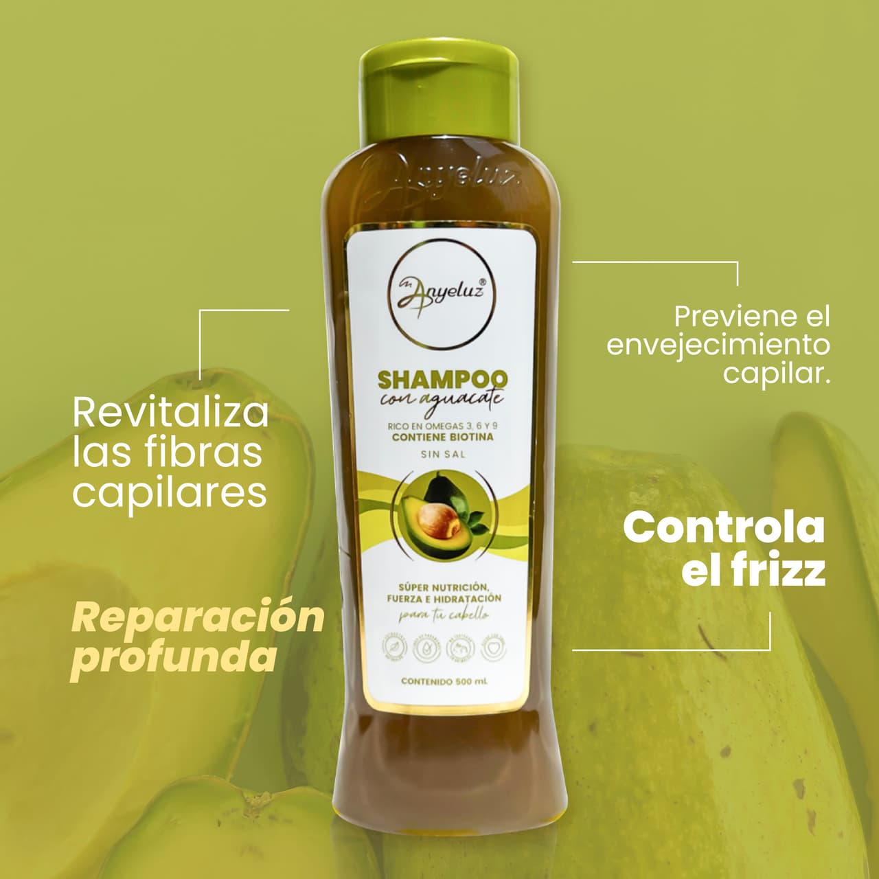 Anyeluz Shampoo con Aguacate - imagen 3