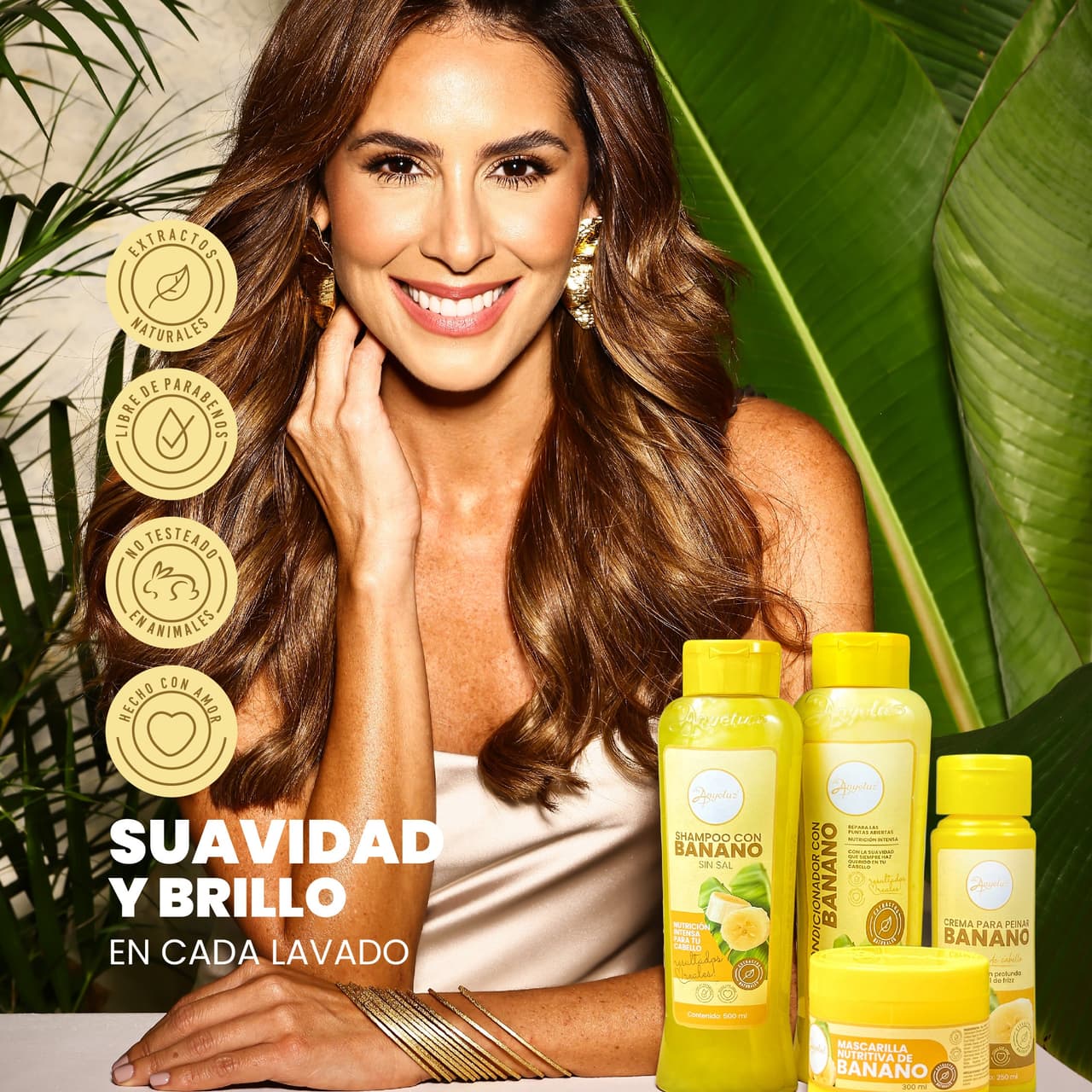 Anyeluz Shampoo con Banano Sin Sal 500ml - imagen 3