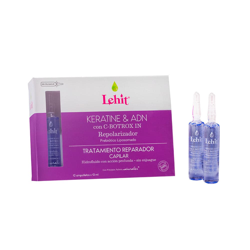 LEHIT Repolarizador Keratina y ADN x 12 ampolletas disponible en Bogotá - LEHIT