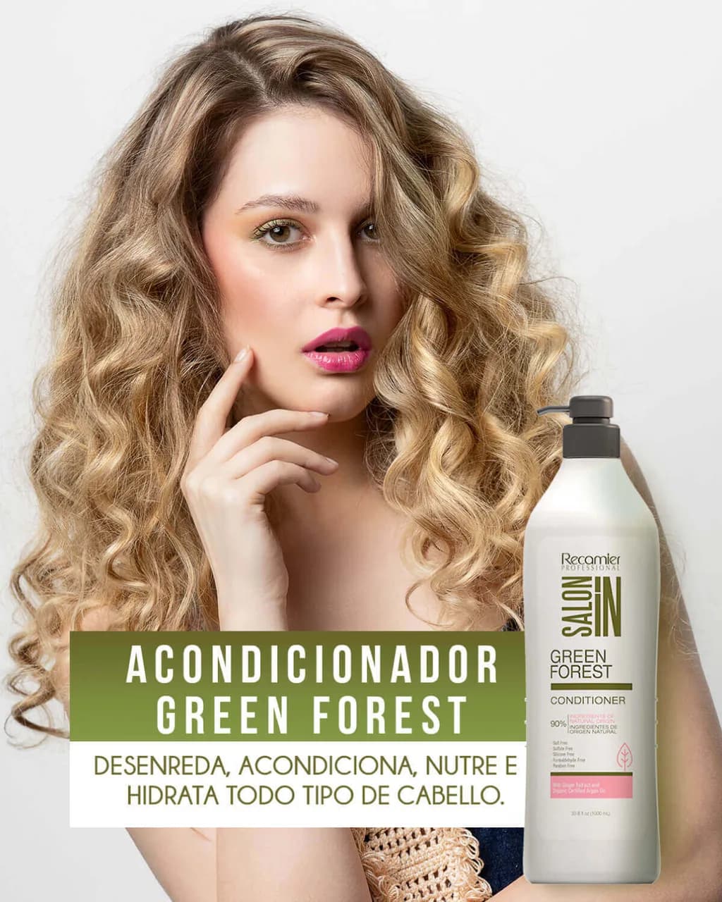 RECAMIER Salon In Acondicionador Green Forest 1000ml - imagen 3