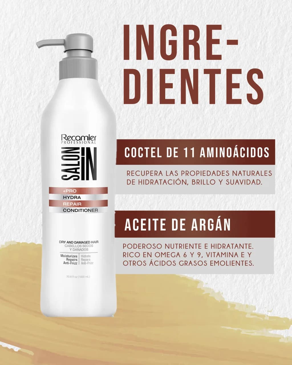 RECAMIER Salon In Acondicionador Hydra Repair 1000ml - imagen 2 - imagen 2