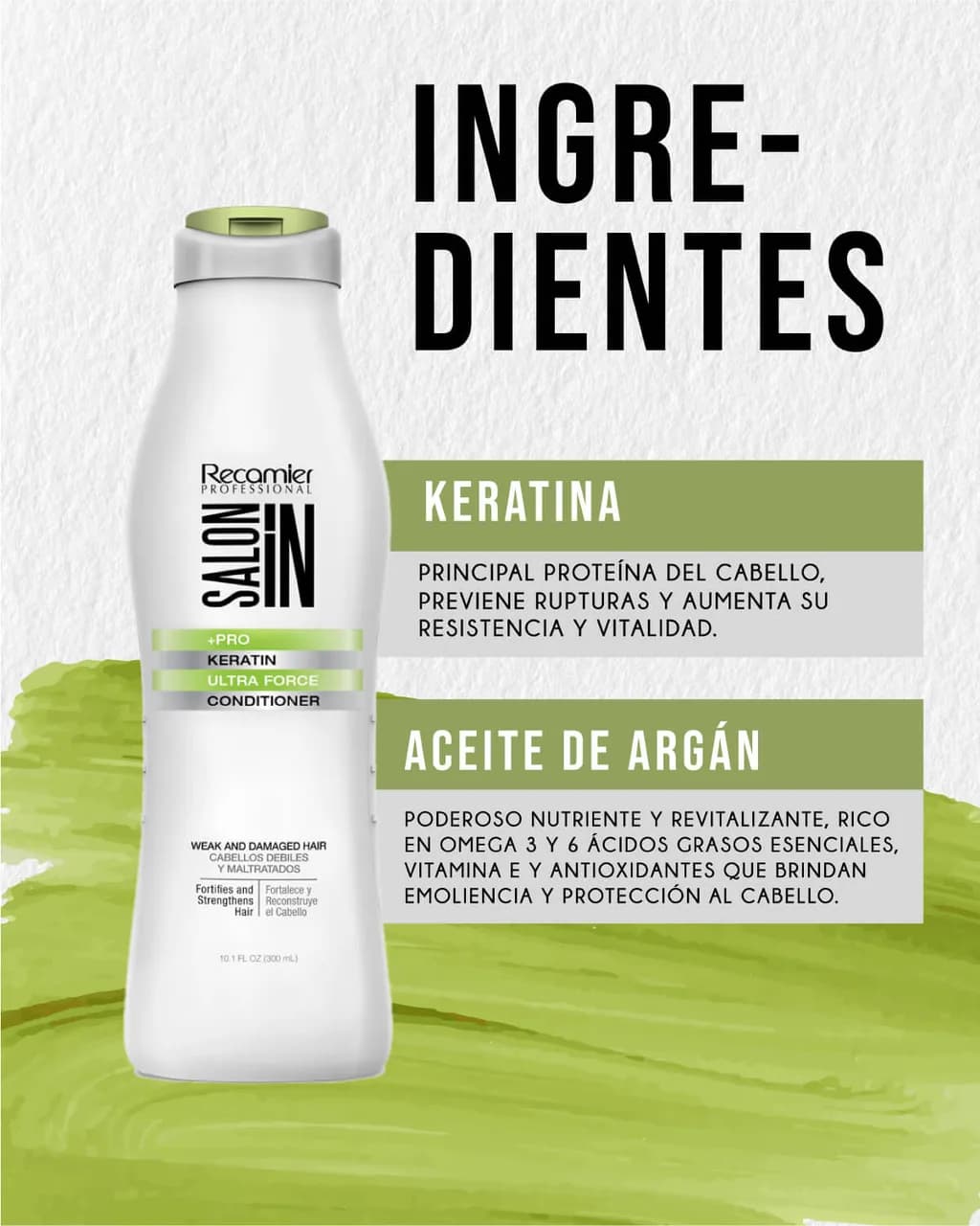 RECAMIER Salon In Acondicionador Keratin Ultra Force 300ml - imagen 2 - imagen 2