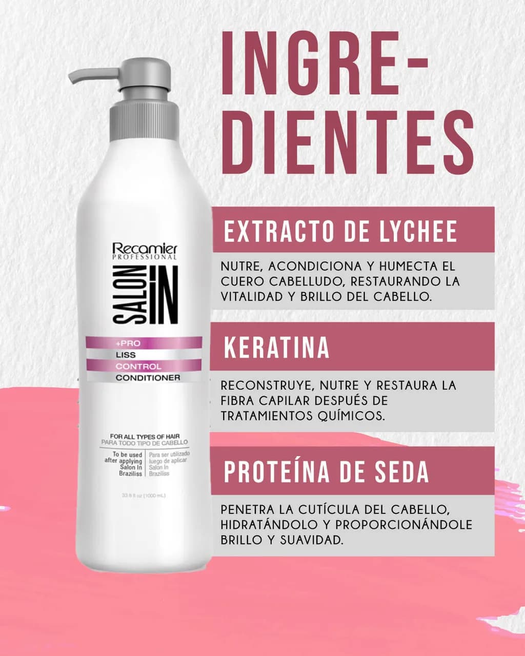 RECAMIER Salon In Acondicionador Liss Control 1000ml - imagen 2 - imagen 2