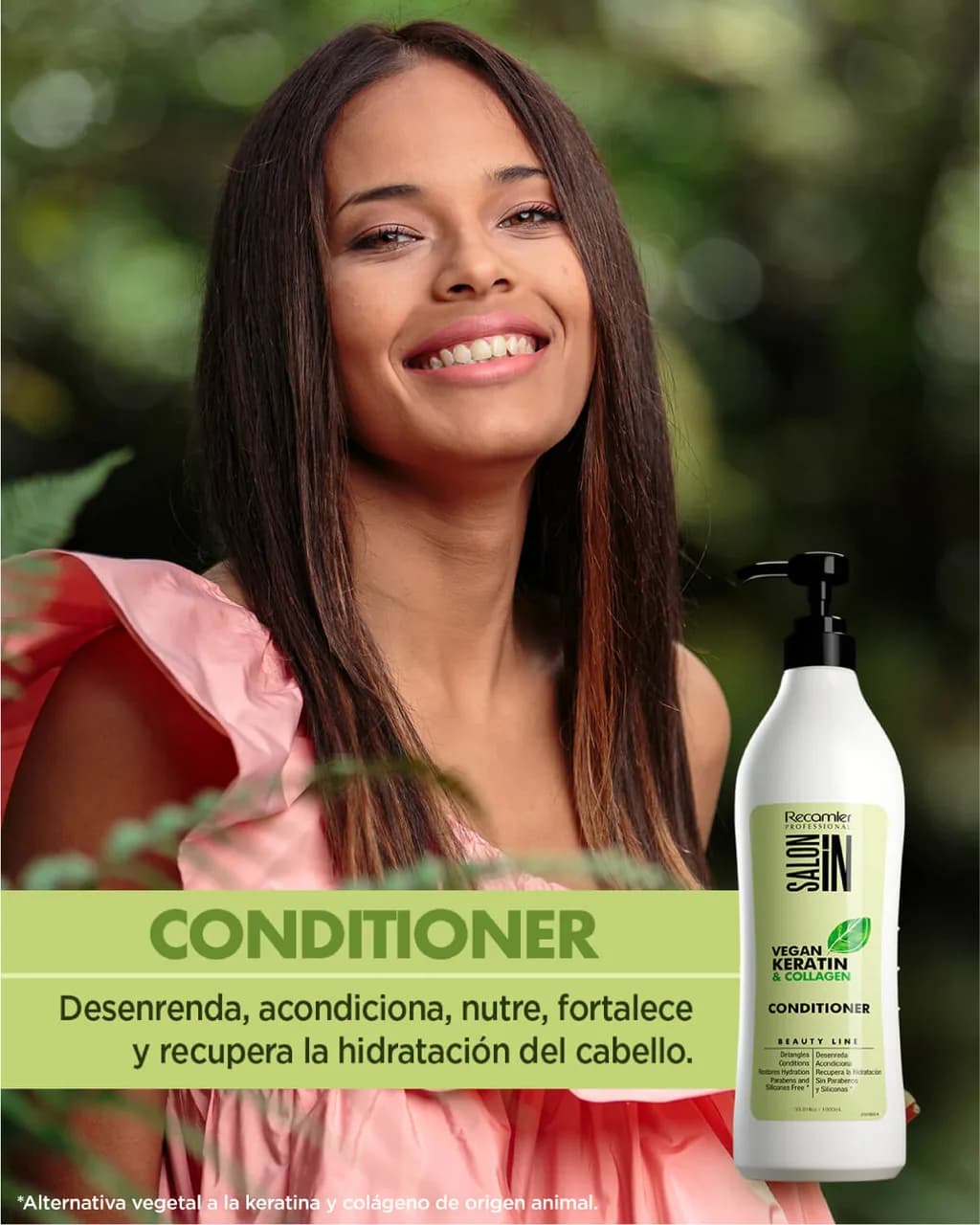 RECAMIER Salon In Acondicionador Vegan Keratin Collagen 1000ml - imagen 3