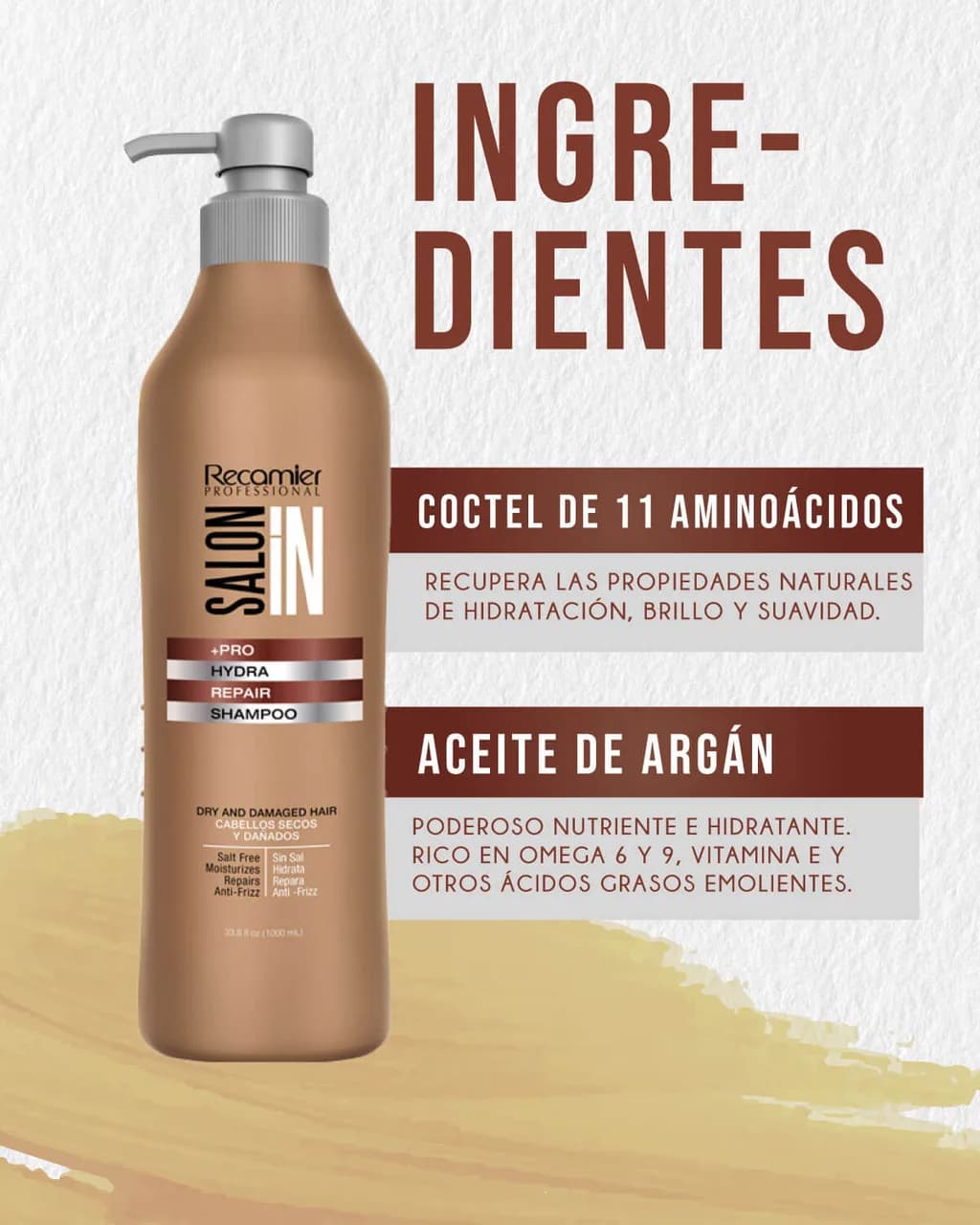 RECAMIER Salon In Shampoo Hydra Repair 1000ml - imagen 2