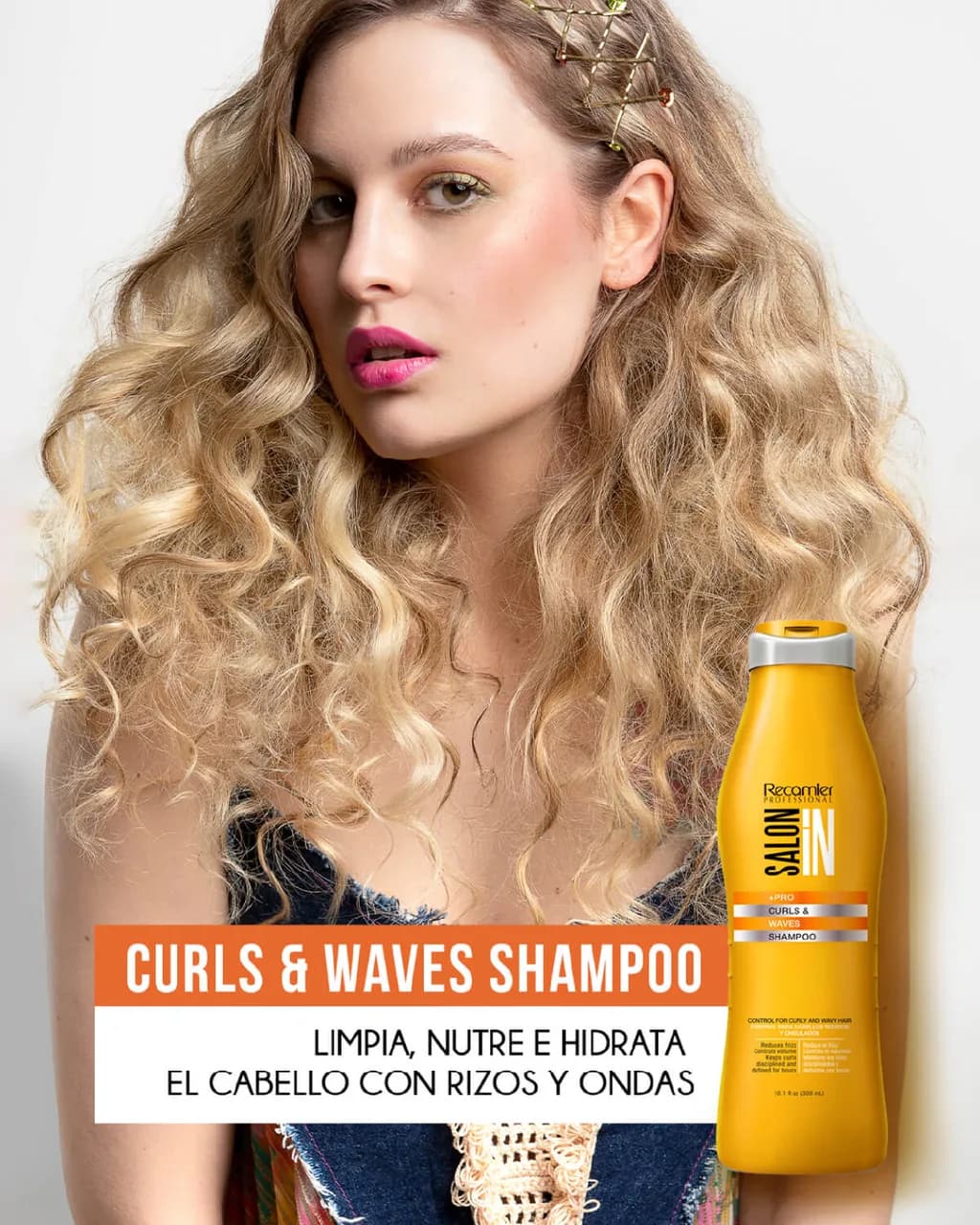RECAMIER Salon In Shampoo Curls & Waves 300ml - imagen 3