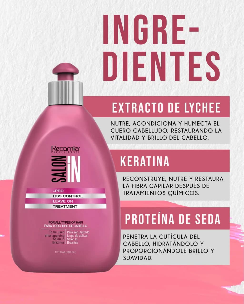 RECAMIER Salon In Tratamiento Sin Enjuague Liss Control 300ml - imagen 2