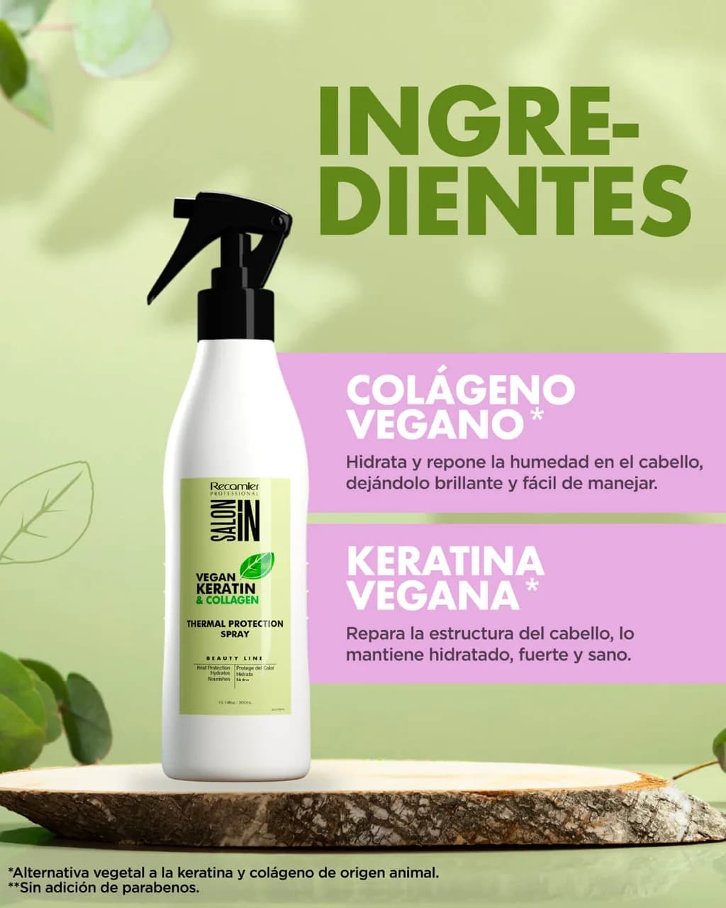 RECAMIER Salon In Vegan Keratin Collagen Thermoprotect 300ml - imagen 2 - imagen 2