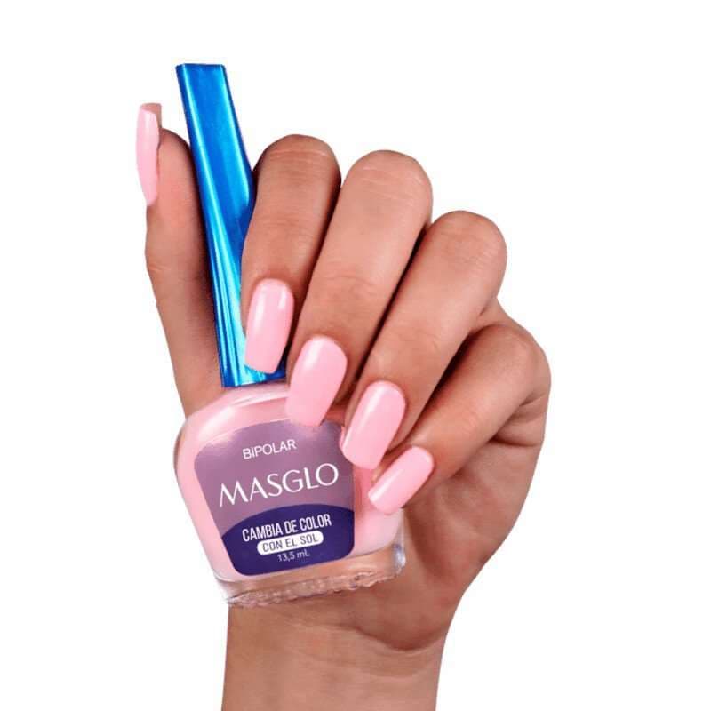 MASGLO Esmalte Tradicional Fotocromaticos Kit Caja Rosada 13,5ml - imagen 3