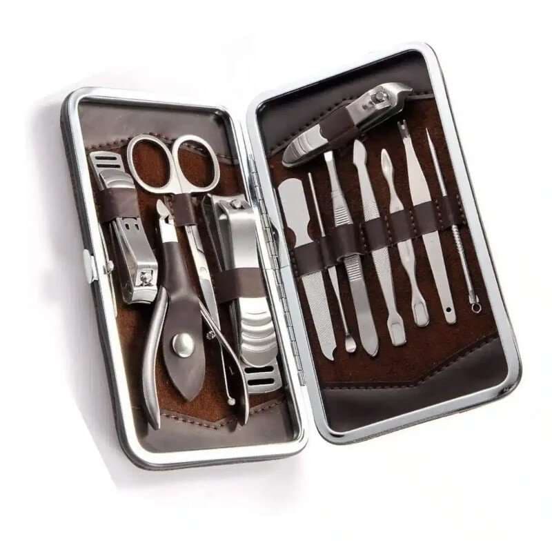 Kit Manicure Con Estuche Corta Uñas Y Accesorios En Acero