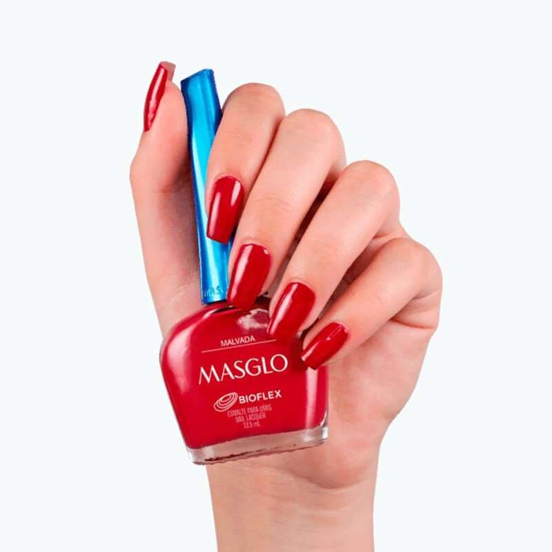 MASGLO Malvada Esmalte Tradicional Cremoso Gama Rojo 13,5ml - imagen 2