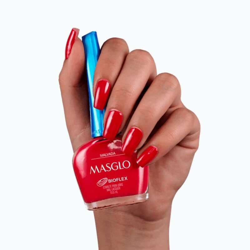 MASGLO Malvada Esmalte Tradicional Cremoso Gama Rojo 13,5ml - imagen 3
