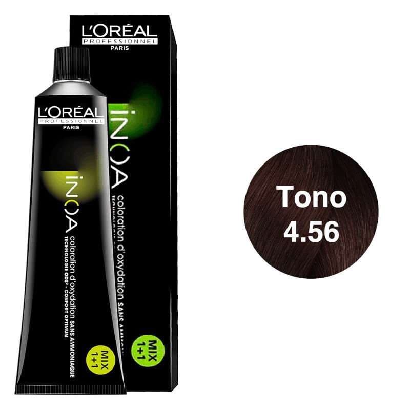 LOREAL Tinte Inoa Tono 4.56 Castaño Caoba Rojizo 60ml