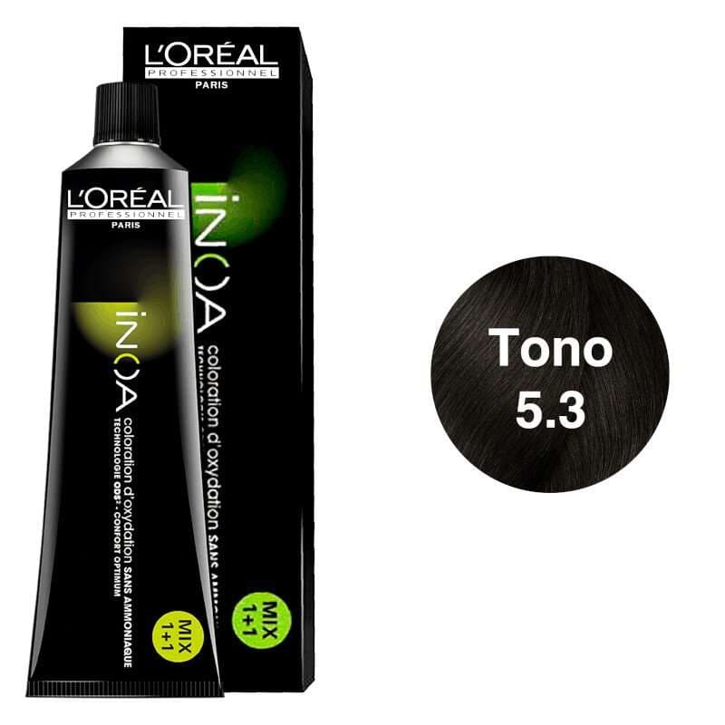 LOREAL Tinte Inoa Tono 5.3 Castaño Claro Dorado 60ml