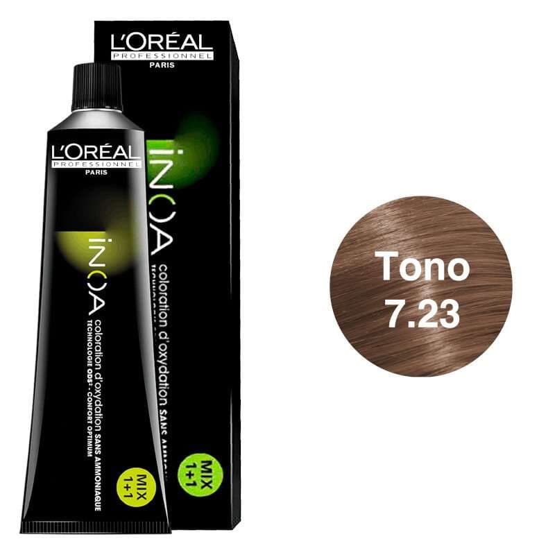 LOREAL Tinte Inoa Tono 7.23 Rubio Irisado Dorado 60ml