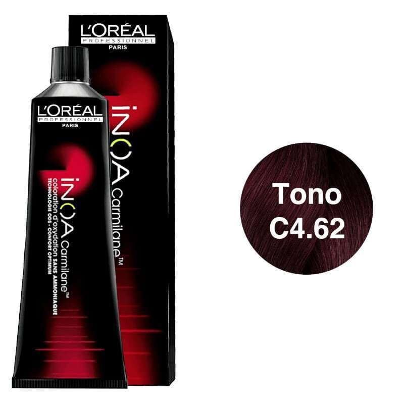 L’Oréal Professionnel Inoa Tono C4.62 Castaño Rojizo Irisado 60ml