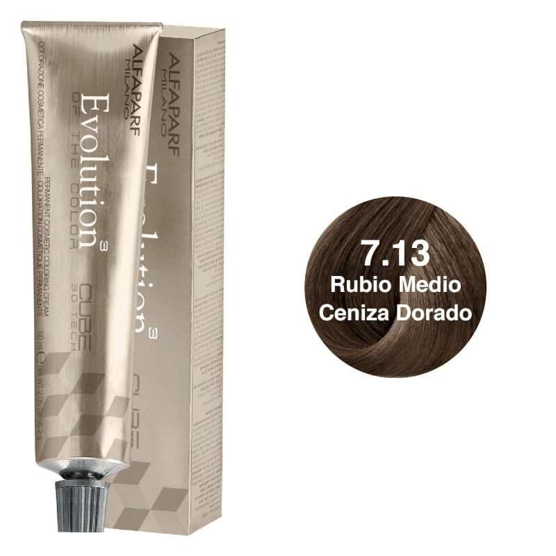ALFAPARF Evolution Tinte Tono 7.13 Rubio Medio Ceniza Dorado