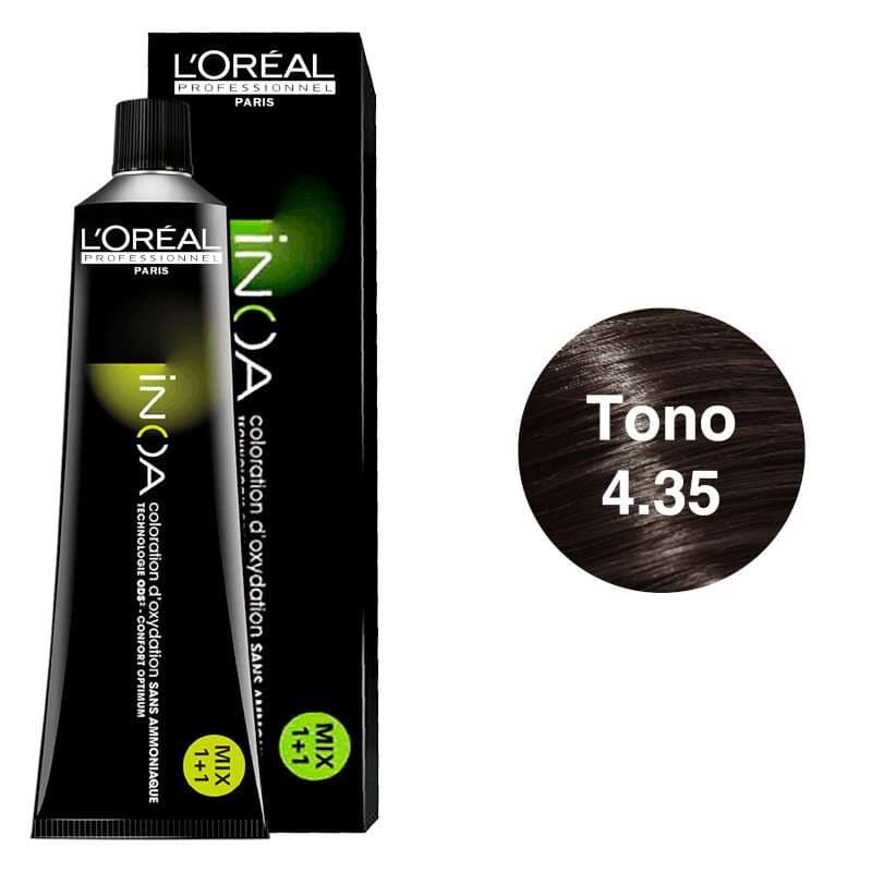LOREAL Tinte Inoa Tono 4.35 Castaño Dorado Caoba 60ml