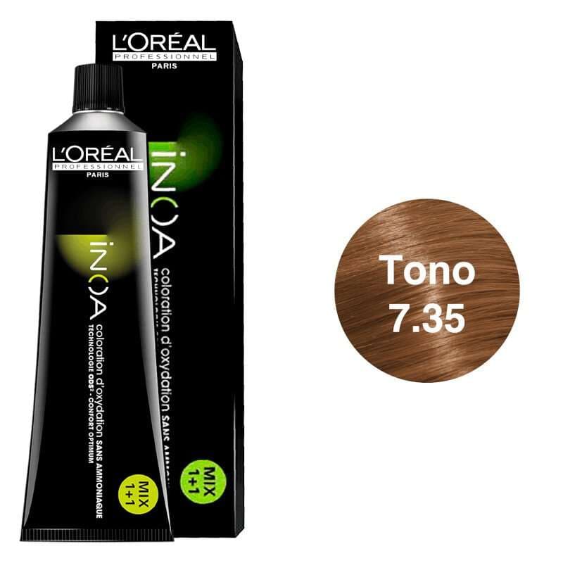 L’Oréal Professionnel Inoa Tono 7.35 Rubio Dorado Caoba 60ml