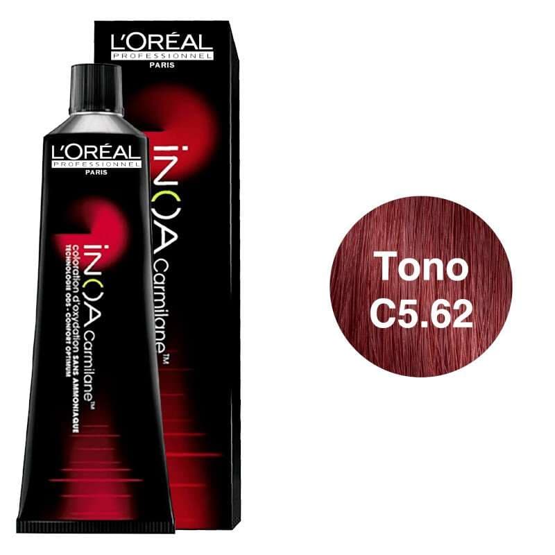 LOREAL Tinte Inoa Tono C5.62 Castaño Claro Rojizo Irisado 60ml