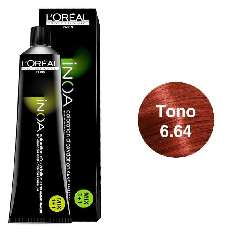 L’Oréal Professionnel Inoa Tono 6.64 Rubio Oscuro Rojizo Cobrizo 60ml