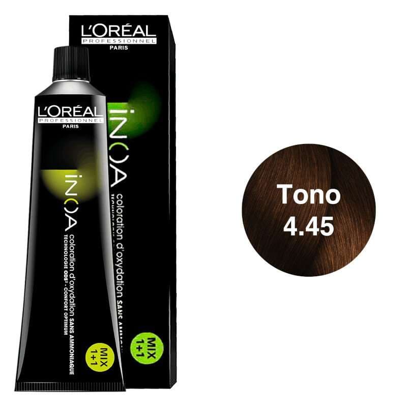 L’Oréal Professionnel Inoa Tono 4.45 Castaño Cobrizo Caoba 60ml