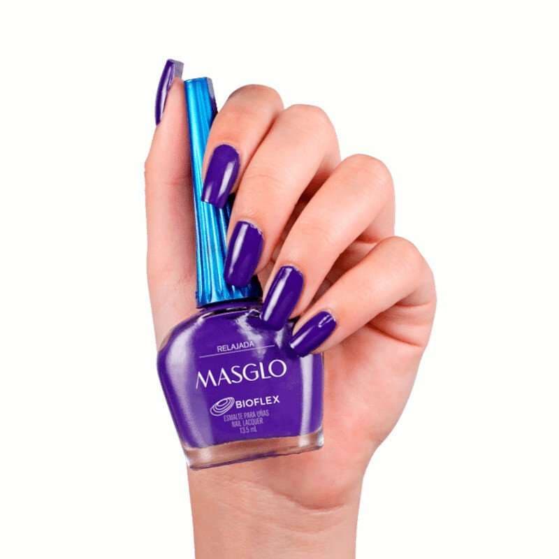 MASGLO Relajada Esmalte Tradicional Cremoso Gama Morado 13,5ml - imagen 2