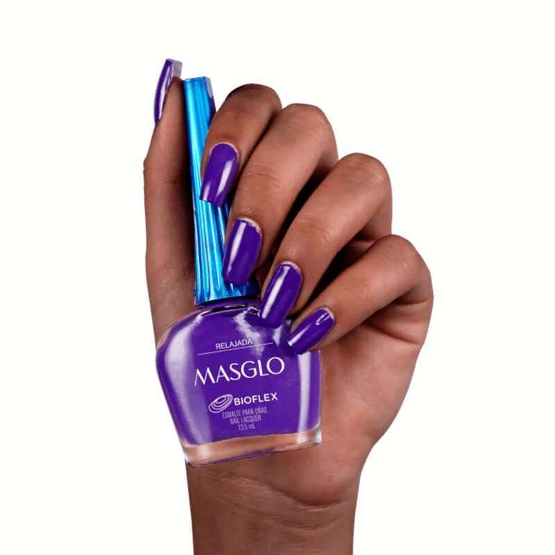 MASGLO Relajada Esmalte Tradicional Cremoso Gama Morado 13,5ml - imagen 4