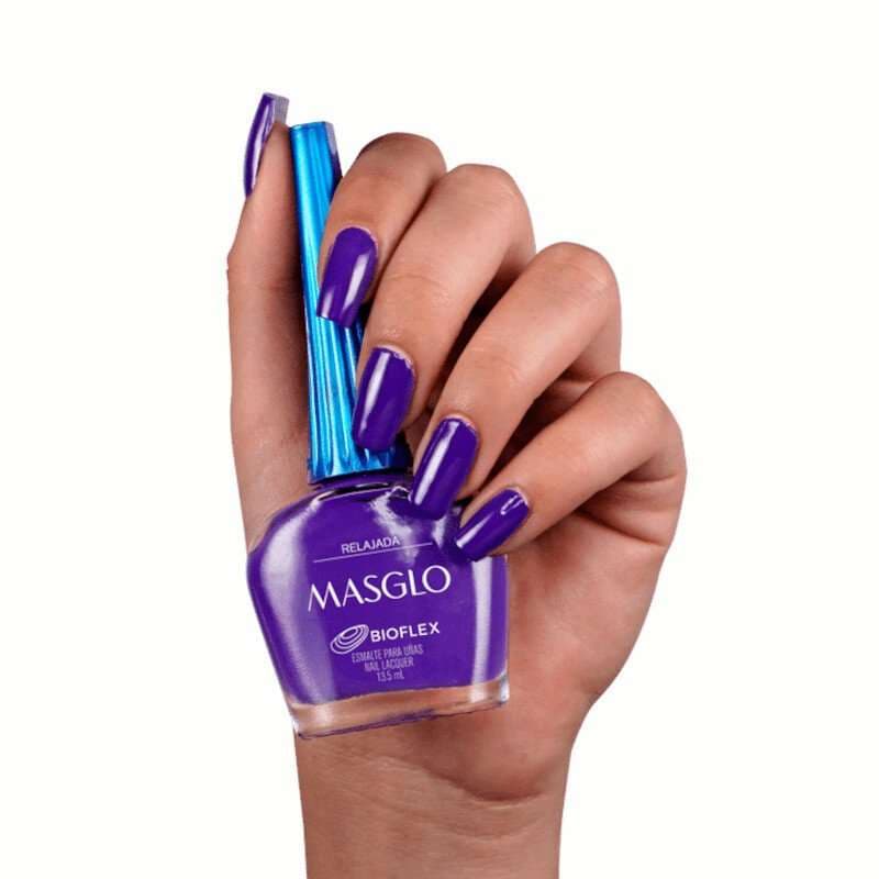 MASGLO Relajada Esmalte Tradicional Cremoso Gama Morado 13,5ml - imagen 3
