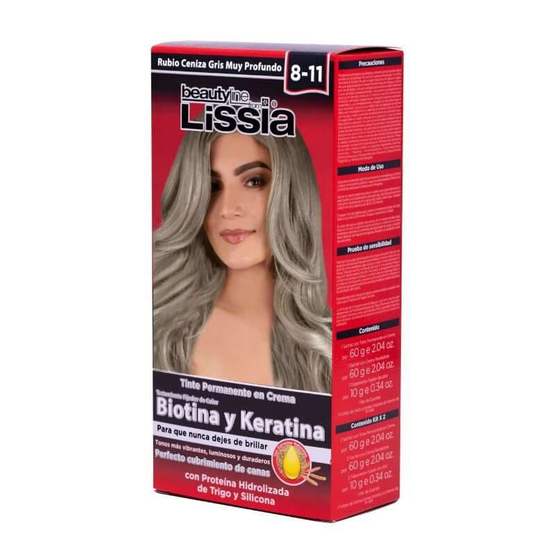 LISSIA Tinte En Crema Rubio Ceniza Gris Muy Profundo 8-11 - imagen 2
